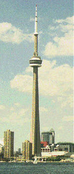 The CN Tower, still one of the world's tallest free standing structures